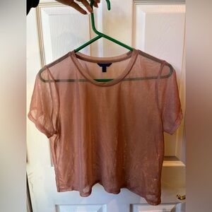 Aeropostale Sheer Blush Pink Tee
